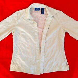 vintage 90s green floral button-up